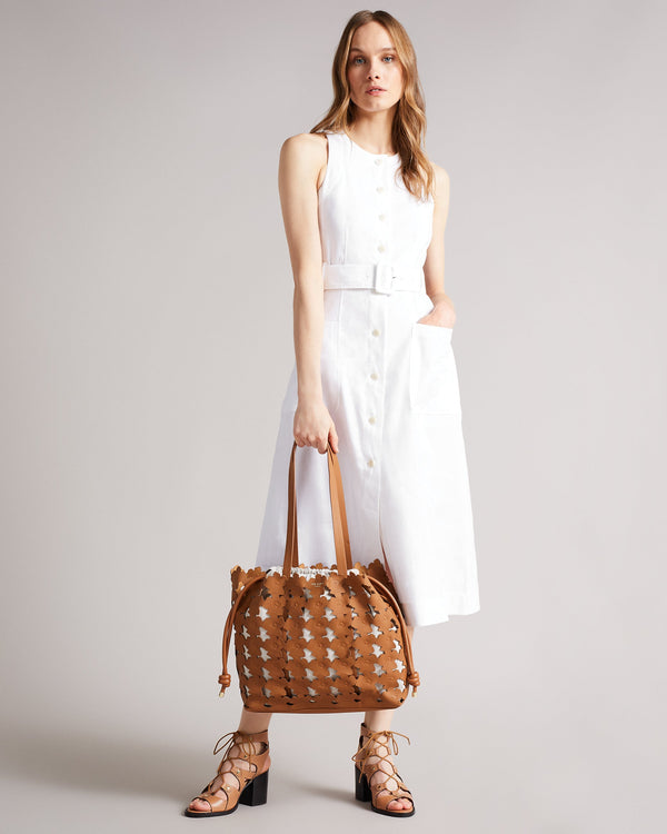 <P>Button Through Racer Back Midi Dress</P>